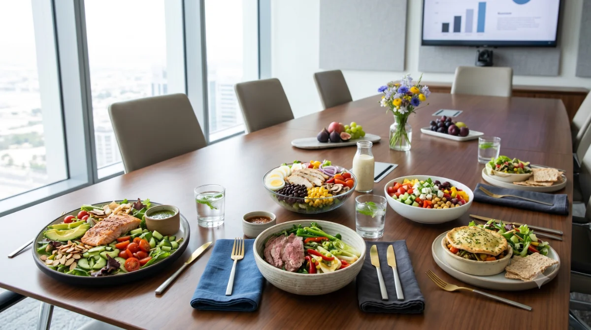 Polished executive office dining — Satiate Luxe for business